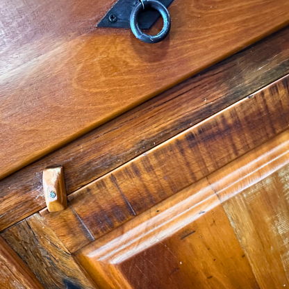 Armário guarda-louça madeira de demolição rústico 1 porta