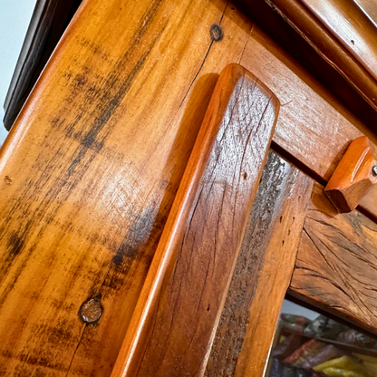 Armário guarda-louça madeira de demolição rústico 1 porta