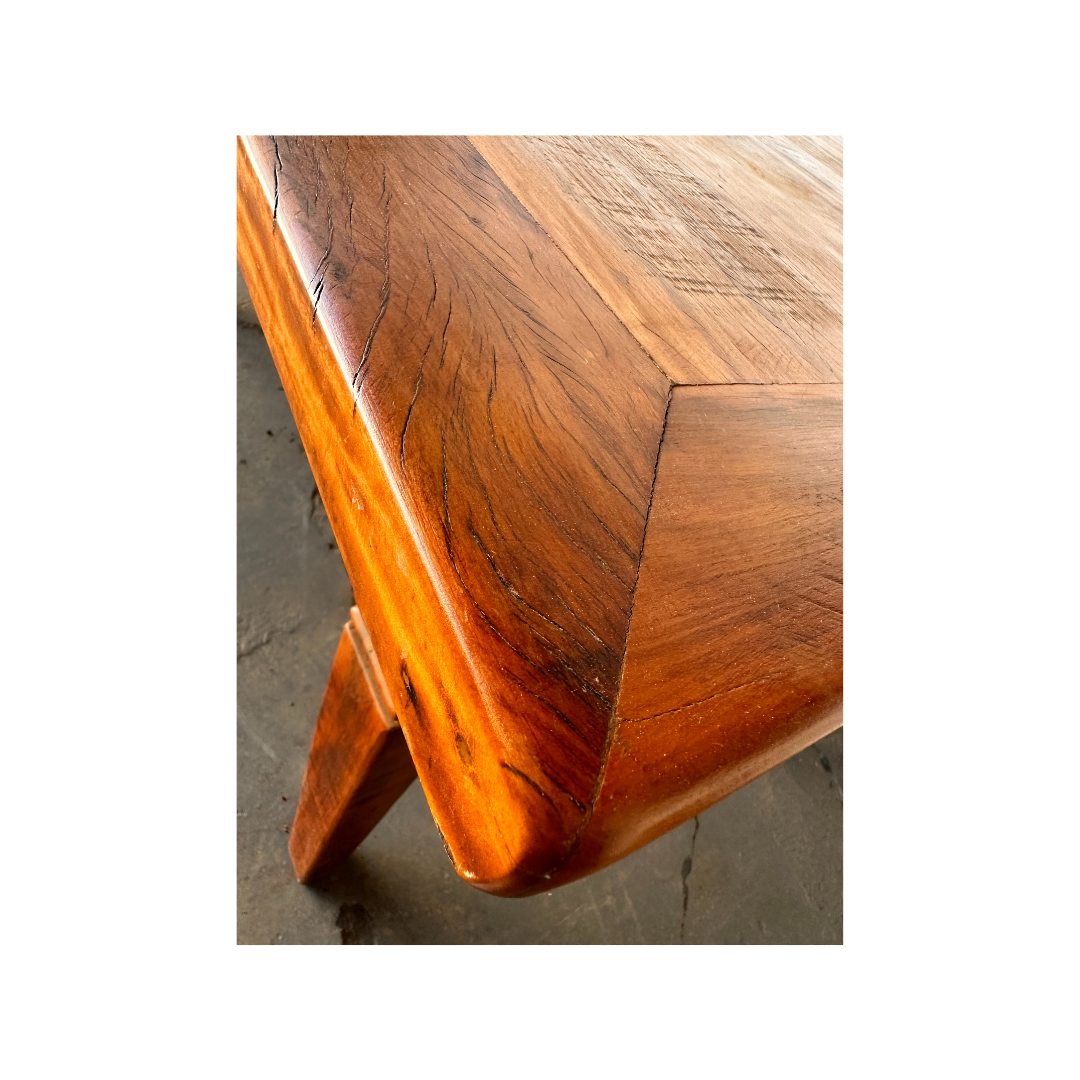 Mesa jantar de madeira rústica 1,40 cm