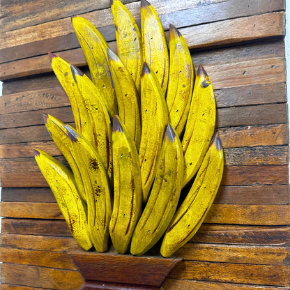 Quadro banana madeira maciça 40 cm x 6 cm x 60 cm-PROMO