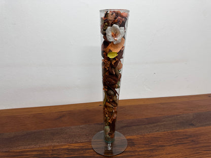 Pout-pourri de Folhas e Flores aromáticas com vidro 35 cm-unit.