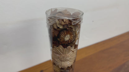 Pout-pourri de Folhas e Flores aromáticas com vidro 35 cm-unit.